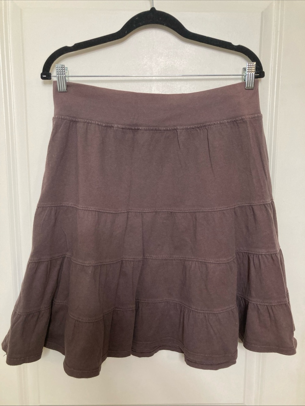 Fresh Produce Brown Tiered Skirt Women’s Large Made in USA Forest Fairy Boho